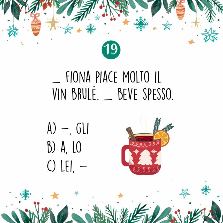 calendario avvento quiz 19 | 24 quiz di Natale